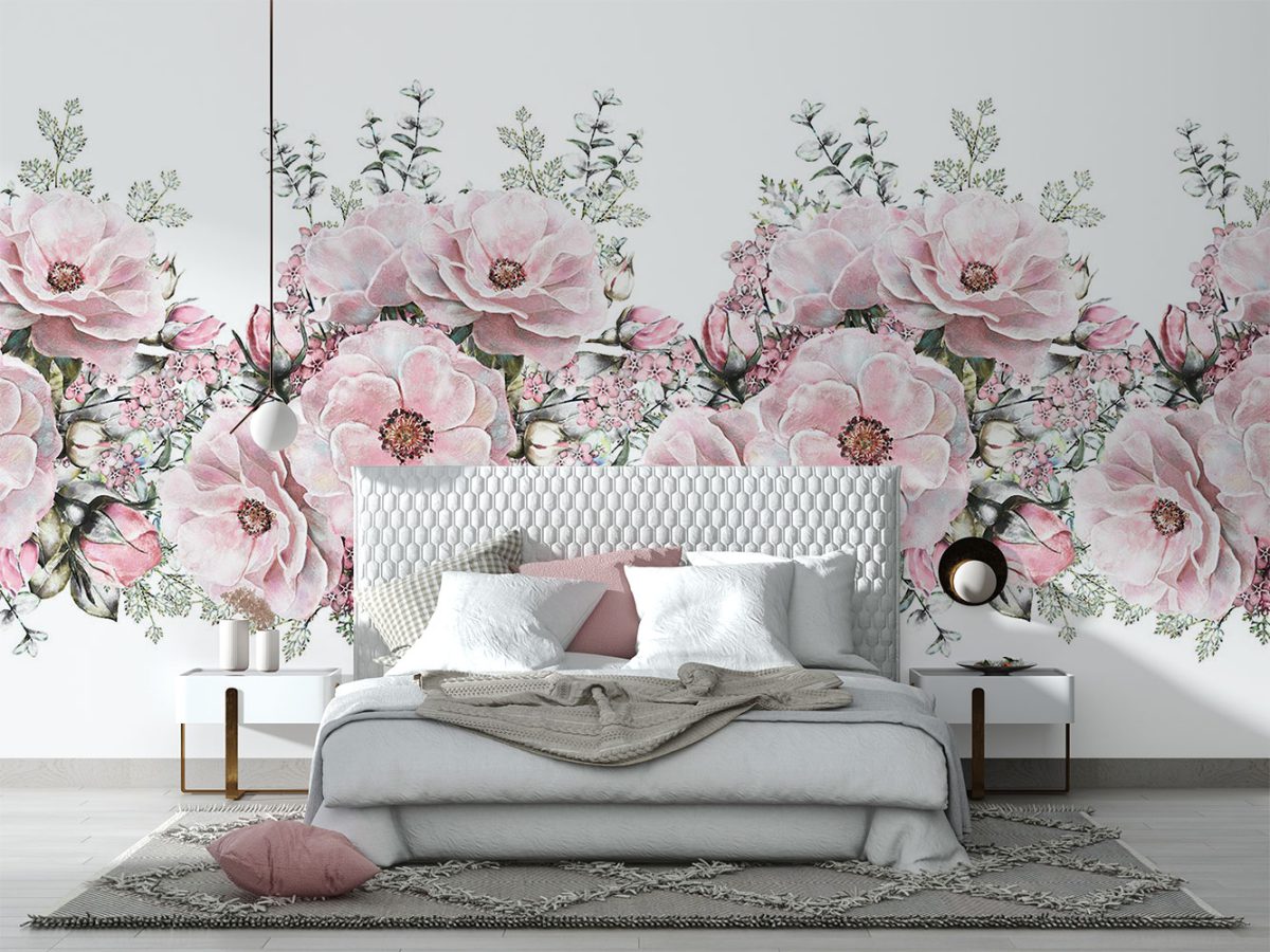 کاغذ دیواری طرح گل های پهن w11011300