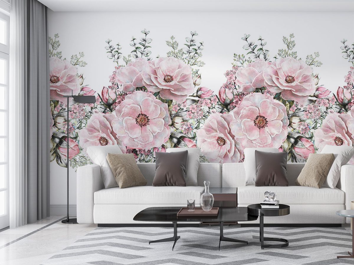 کاغذ دیواری طرح گل های پهن w11011300 پذیرایی