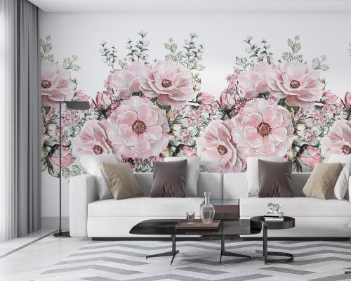 کاغذ دیواری طرح گل های پهن w11011300