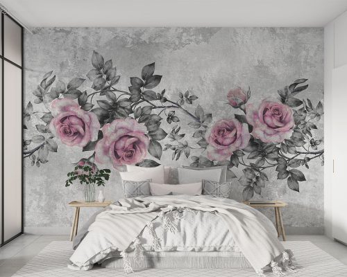 کاغذ دیواری طرح گل رز w11011700