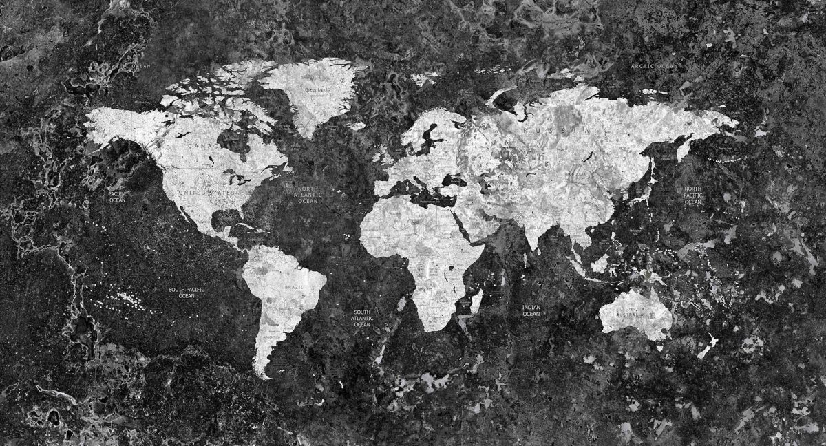 پوستر دیواری نقشه جهان w11013800