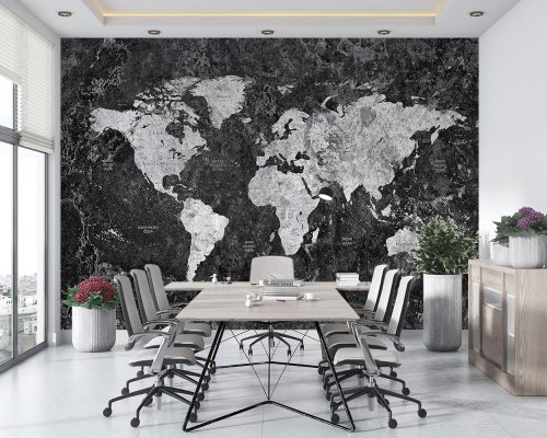 پوستر کاغذ دیواری نقشه جهان w11013800
