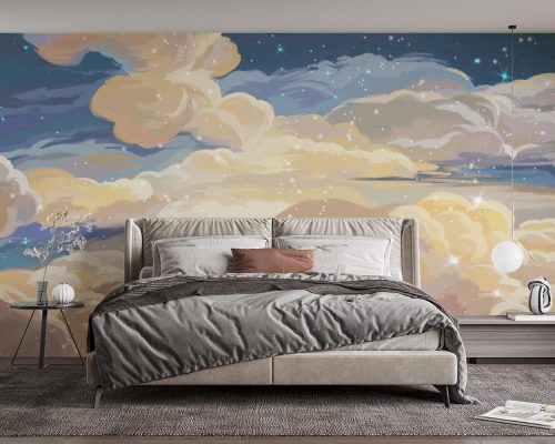 پوستر دیواری نقاشی آسمان و ابر w11014600