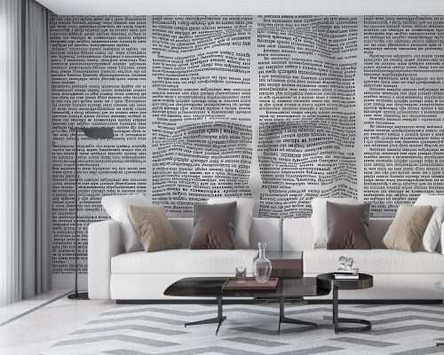 کاغذ دیواری طرح روزنامه w11014920
