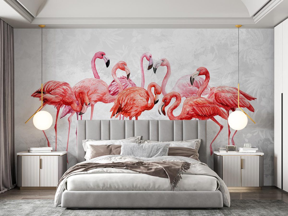 پوستر دیواری طرح فلامینگو w11015720 برای اتاق خواب