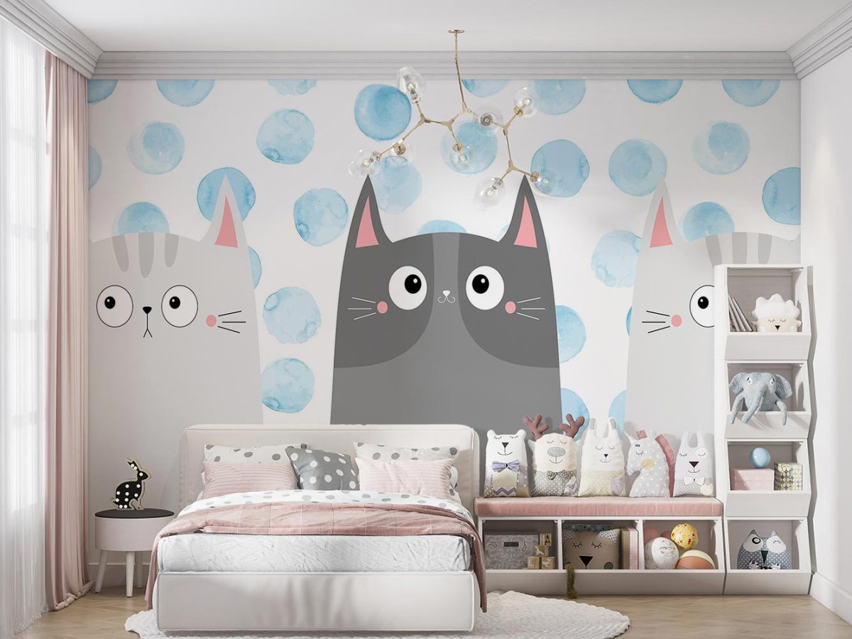 پوستر دیواری کودک طرح گربه w11016700