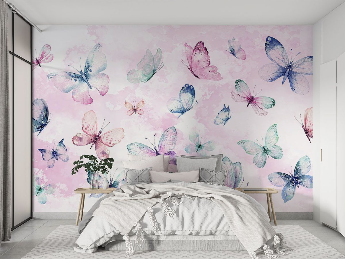 پوستر دیواری طرح پروانه w11017010 برای اتاق خواب