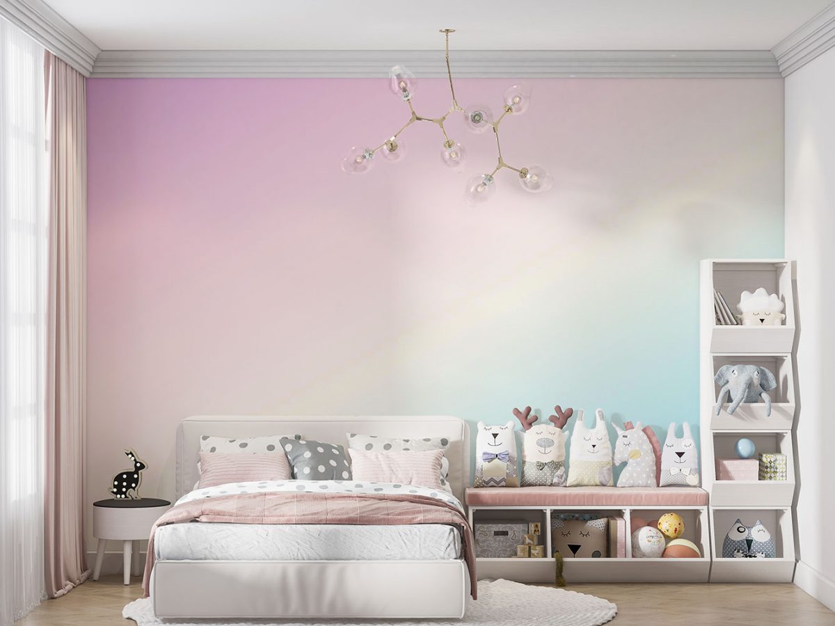 کاغذ دیواری طرح ساده طیف رنگی w11017400 اتاق کودک