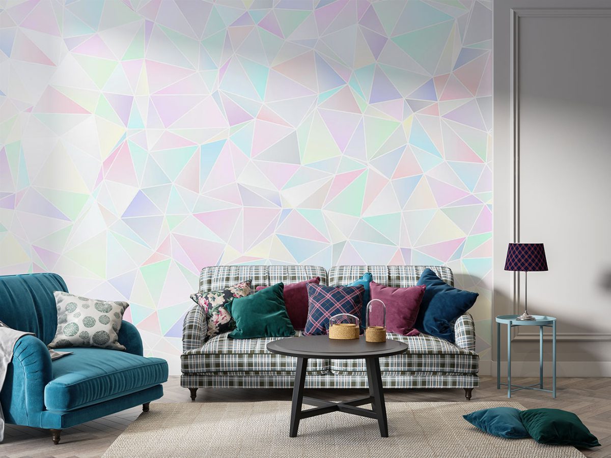 کاغذ دیواری هندسی رنگی w11017500 پذیرایی