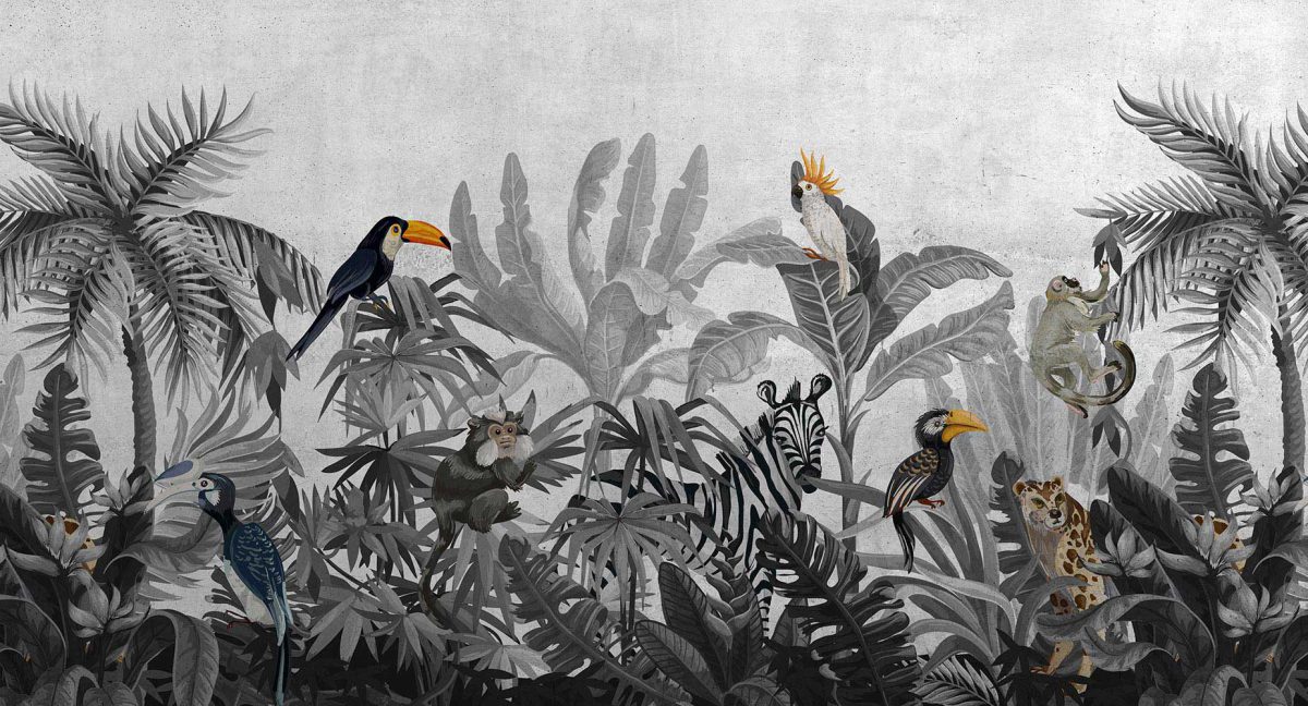 پوستر دیواری حیوانات جنگل استوایی w11019400