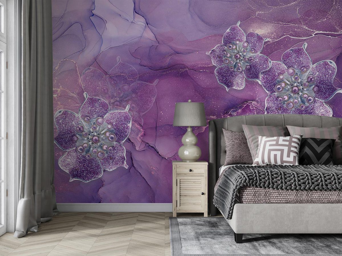 پوستر سه بعدی گل فانتزی w11019900 اتاق خواب