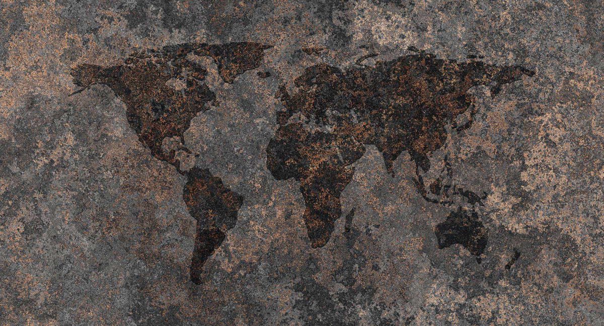 پوستر دیواری نقشه جهان w11020500