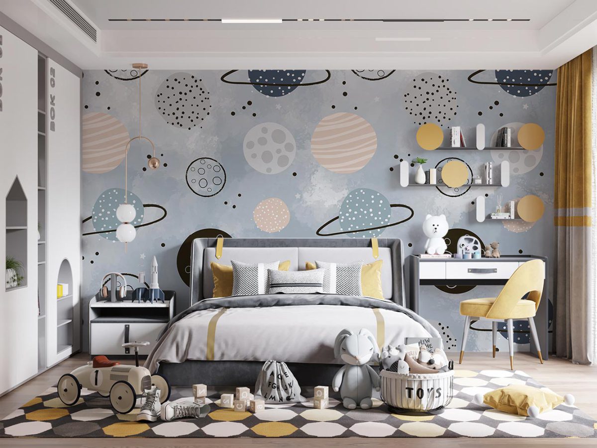 پوستر دیواری فضا و سیارات w11022100 برای اتاق کودک