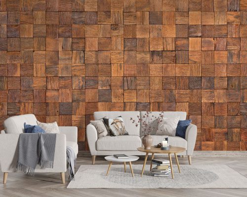 کاغذ دیواری طرح چوب مربعی w11023300