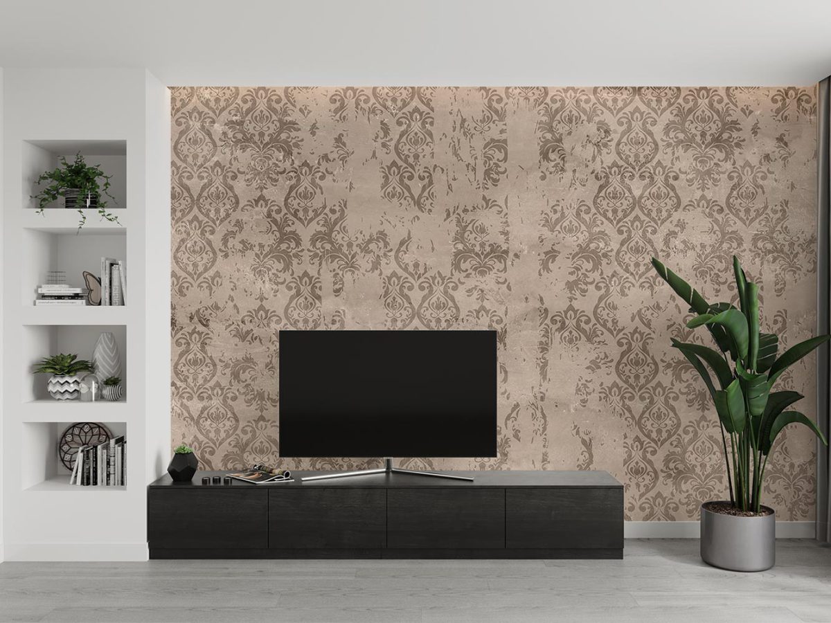 کاغذ دیواری پتینه سنتی w11023500 پشت تلویزیون