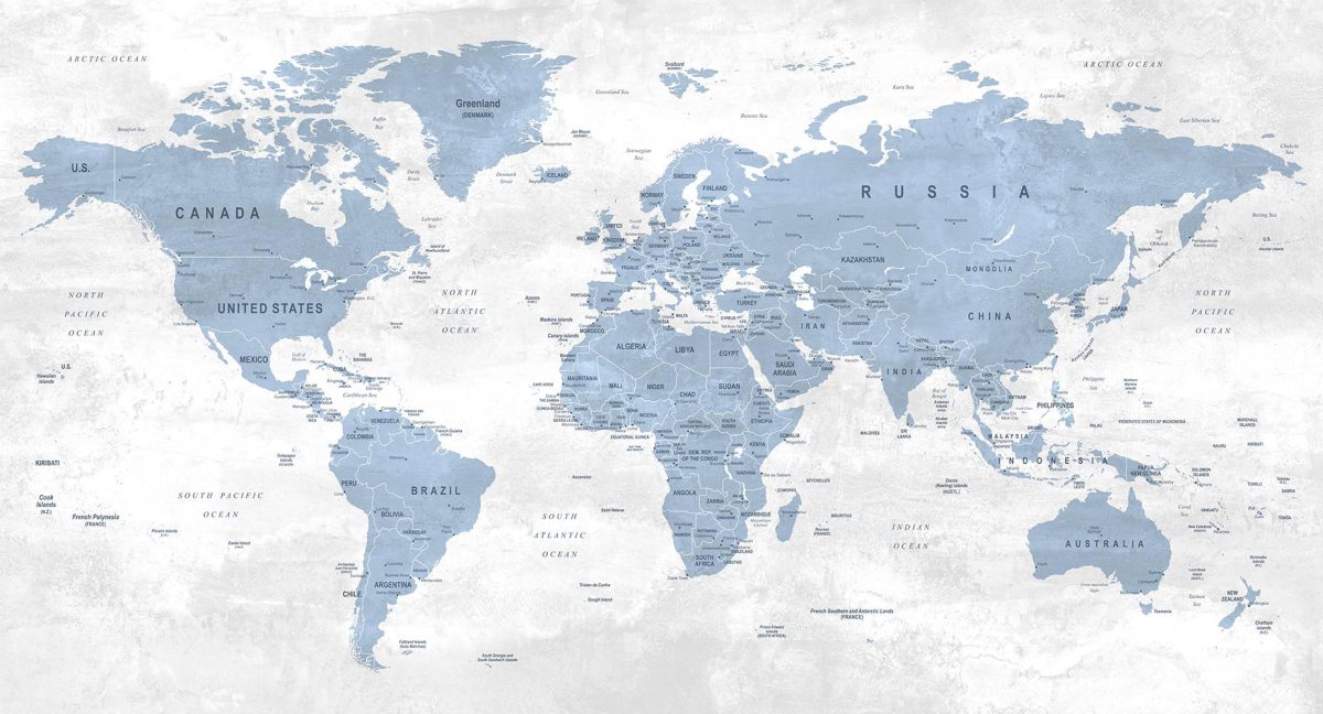 پوستر دیواری طرح نقشه جهان w11023900