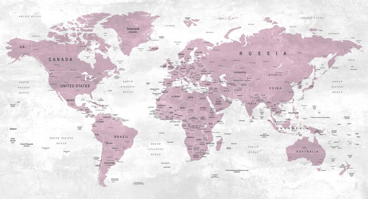 پوستر دیواری نقشه جهان w11023910