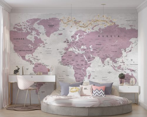 کاغذ دیواری نقشه جهان w11023910