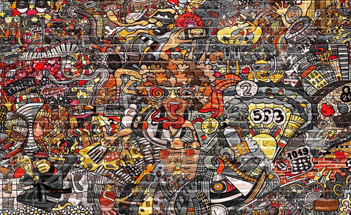 پوستر دیواری گرافیتی نقاشی w11024400