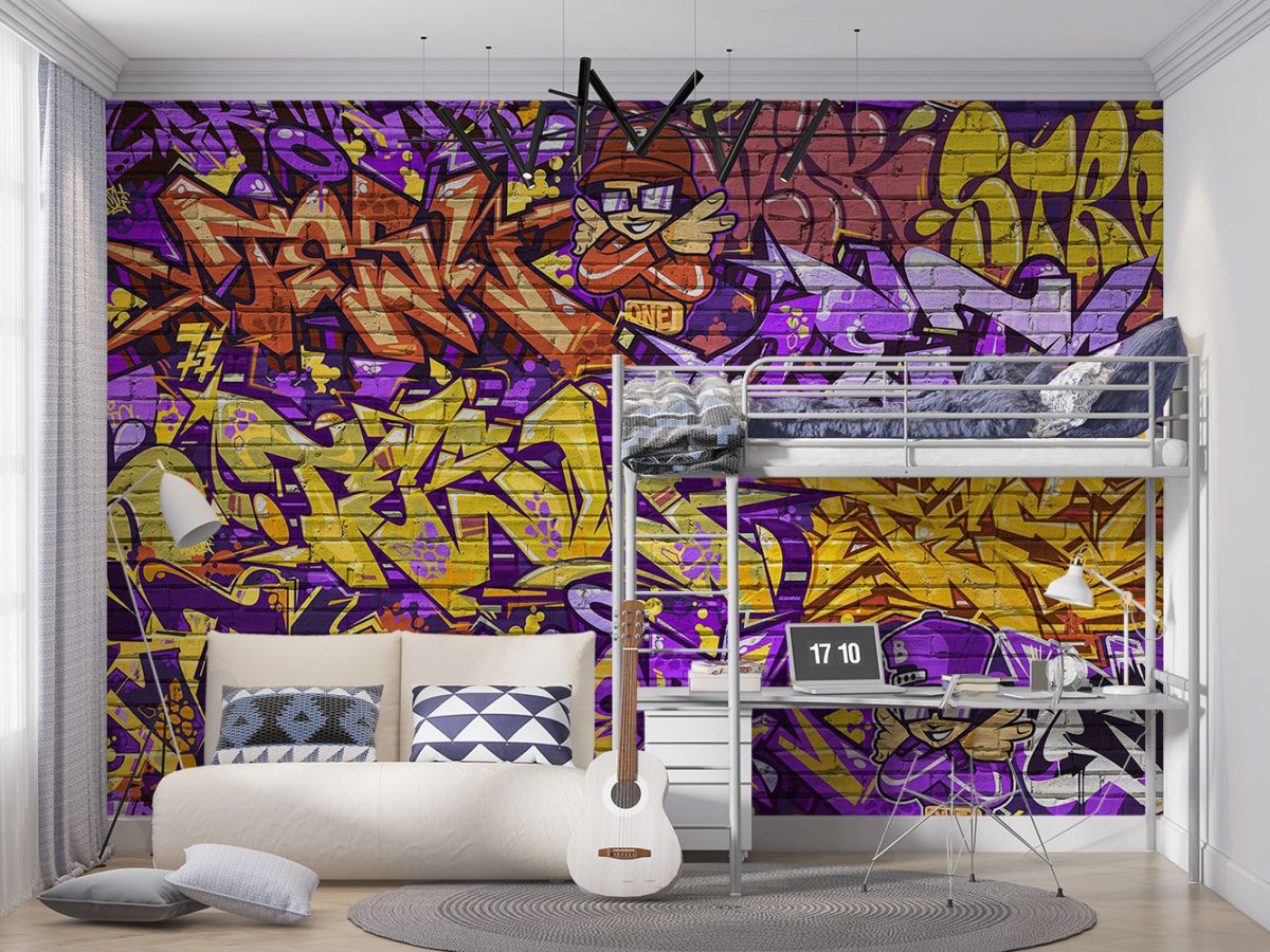 پوستر دیواری طرح گرافیتی w11025200 اتاق نوجوان
