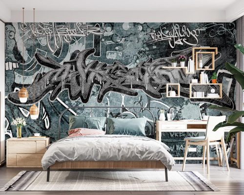 کاغذ دیواری اسپرت گرافیتی w11025310 اتاق نوجوان