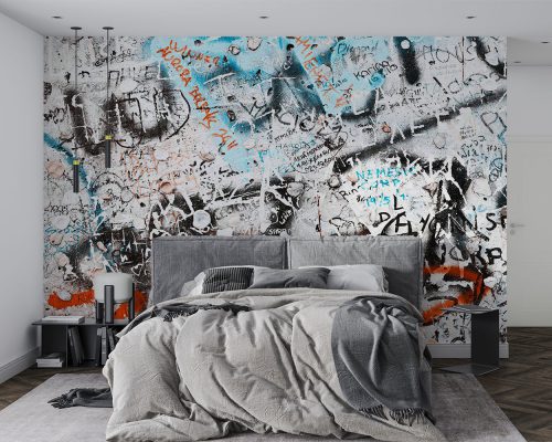 کاغذ دیواری مدرن گرافیتی w11025500