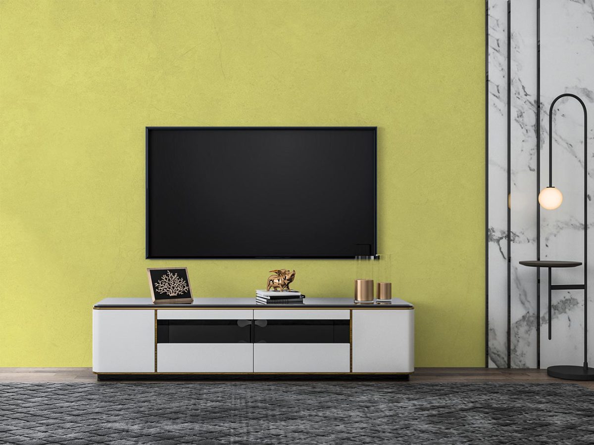 کاغذ دیواری والینو مدل ساده زرد W20010900 مخصوص پشت تلویزیون