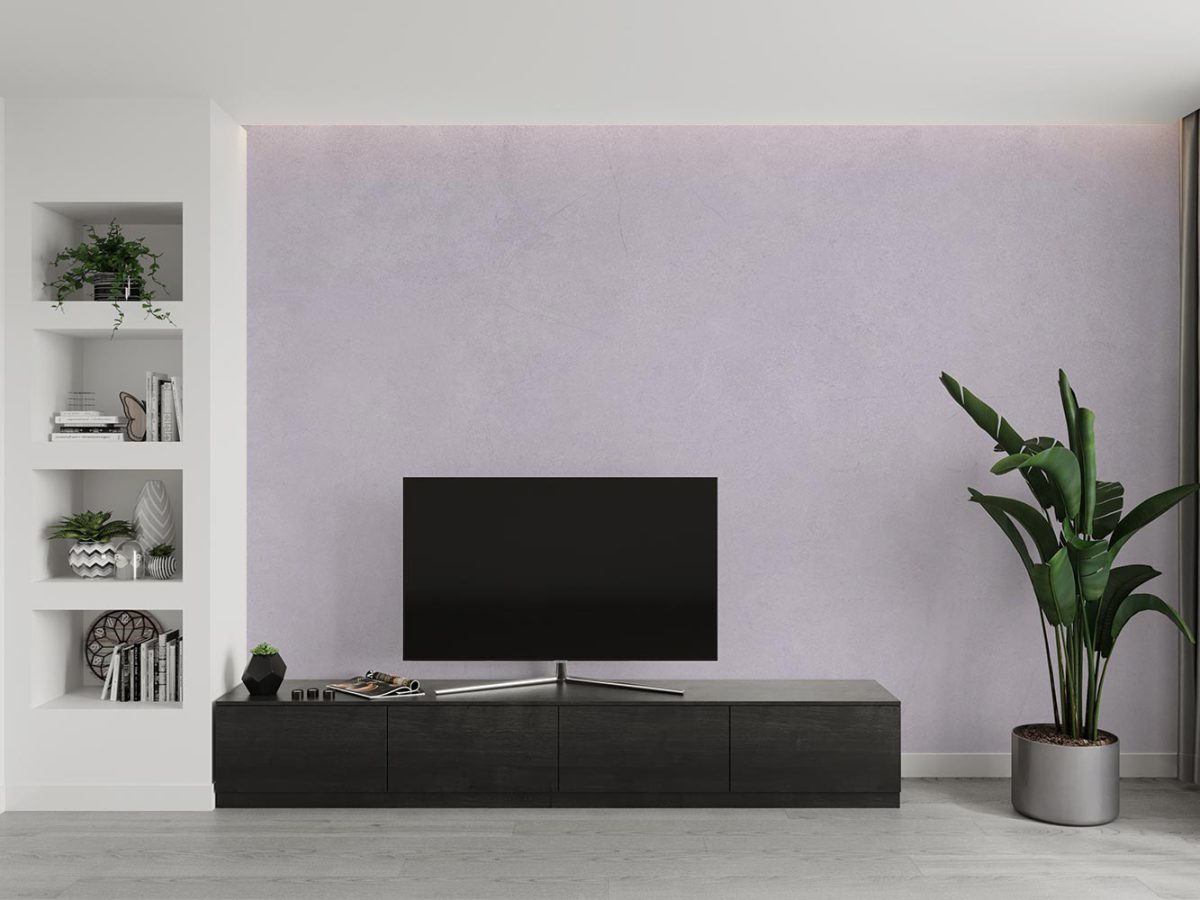 کاغذ دیواری بنفش یاسی ساده رنگی W20012200 برای پشت تلویزیون