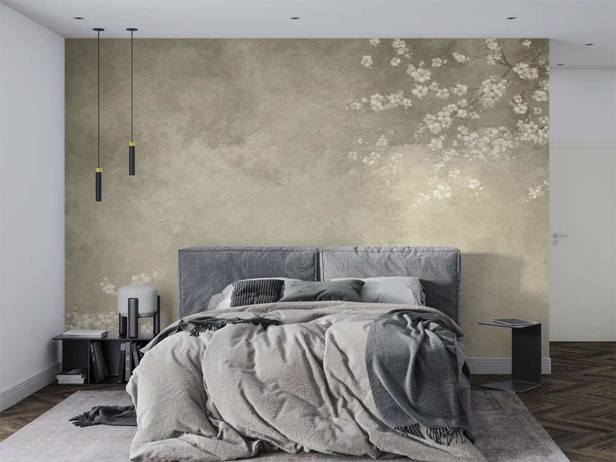 کاغذ دیواری طرح گل سنتی W10070340 اتاق خواب
