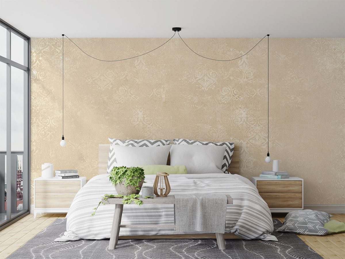 کاغذ دیواری طرح پتینه لاکچری W10070510 مناسب اتاق خواب