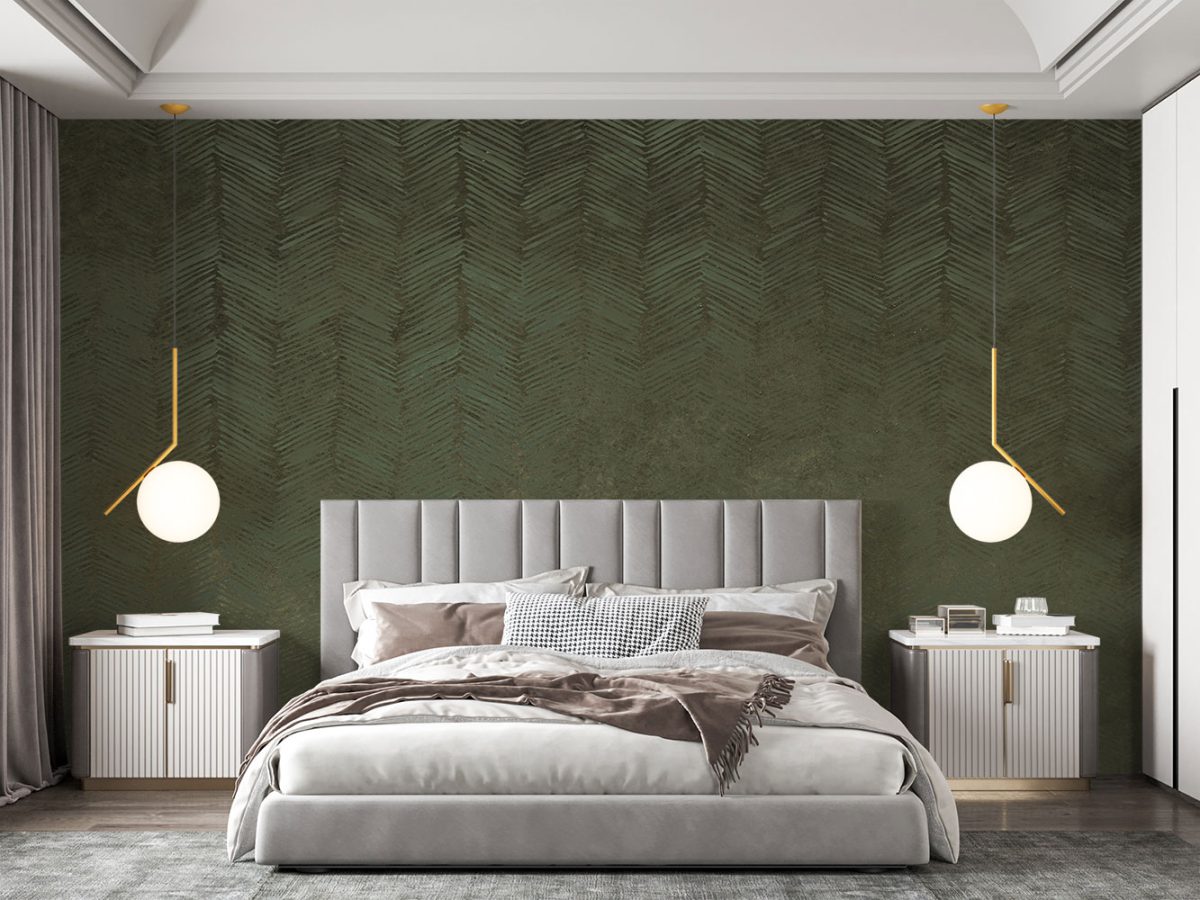 کاغذ دیواری هندسی لوکس سبز W10070720 برای اتاق خواب