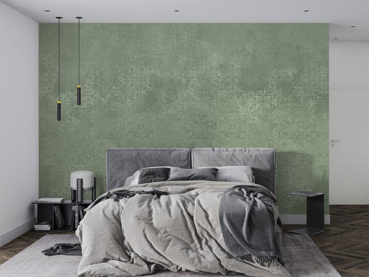 کاغذ دیواری پتینه سبز W10071320 مناسب اتاق خواب