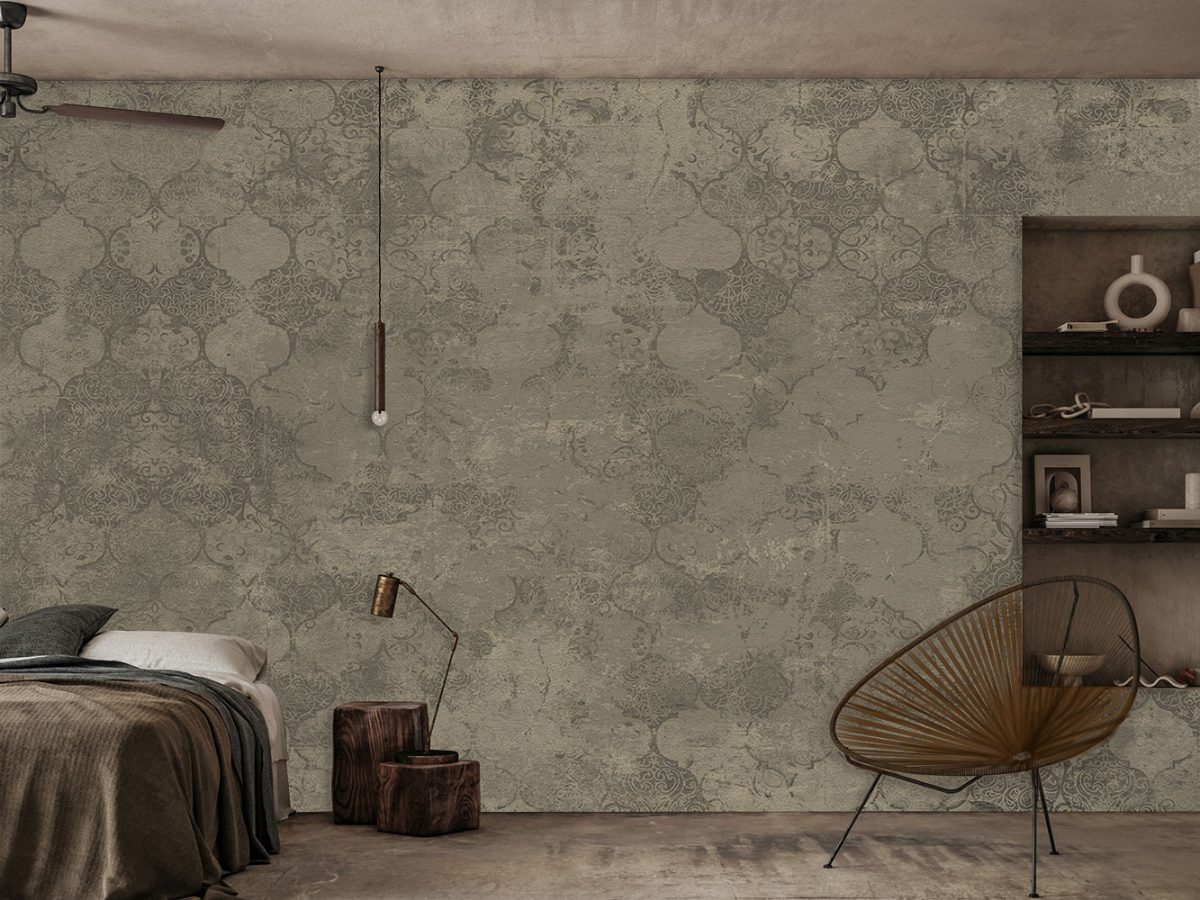 کاغذ دیواری کلاسیک مدل پتینه W10071400 مناسب اتاق خواب