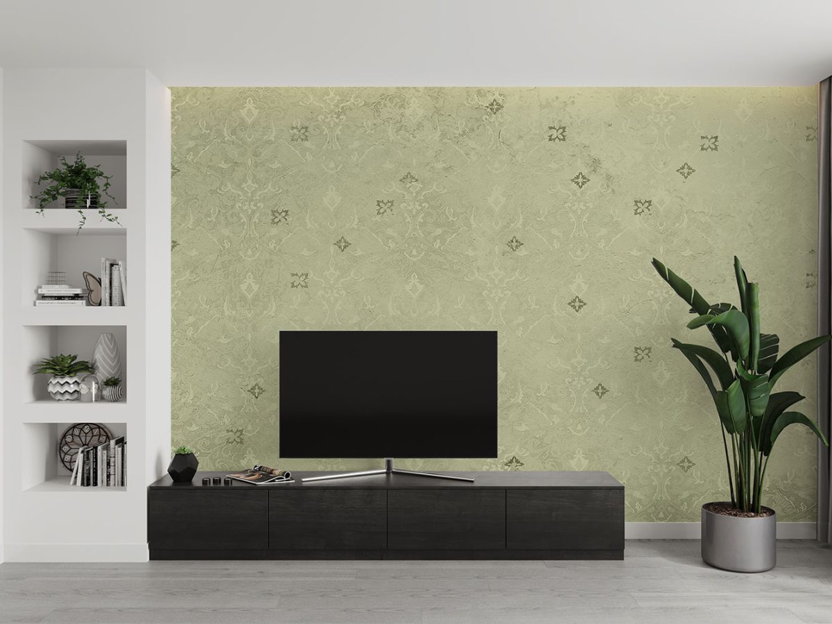 کاغذ دیواری داماس داماسک W10072020 پشت تلویزیون