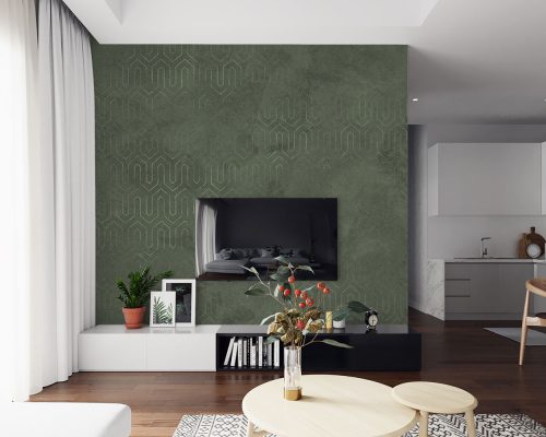 کاغذ دیواری هندسی سبز W10072110