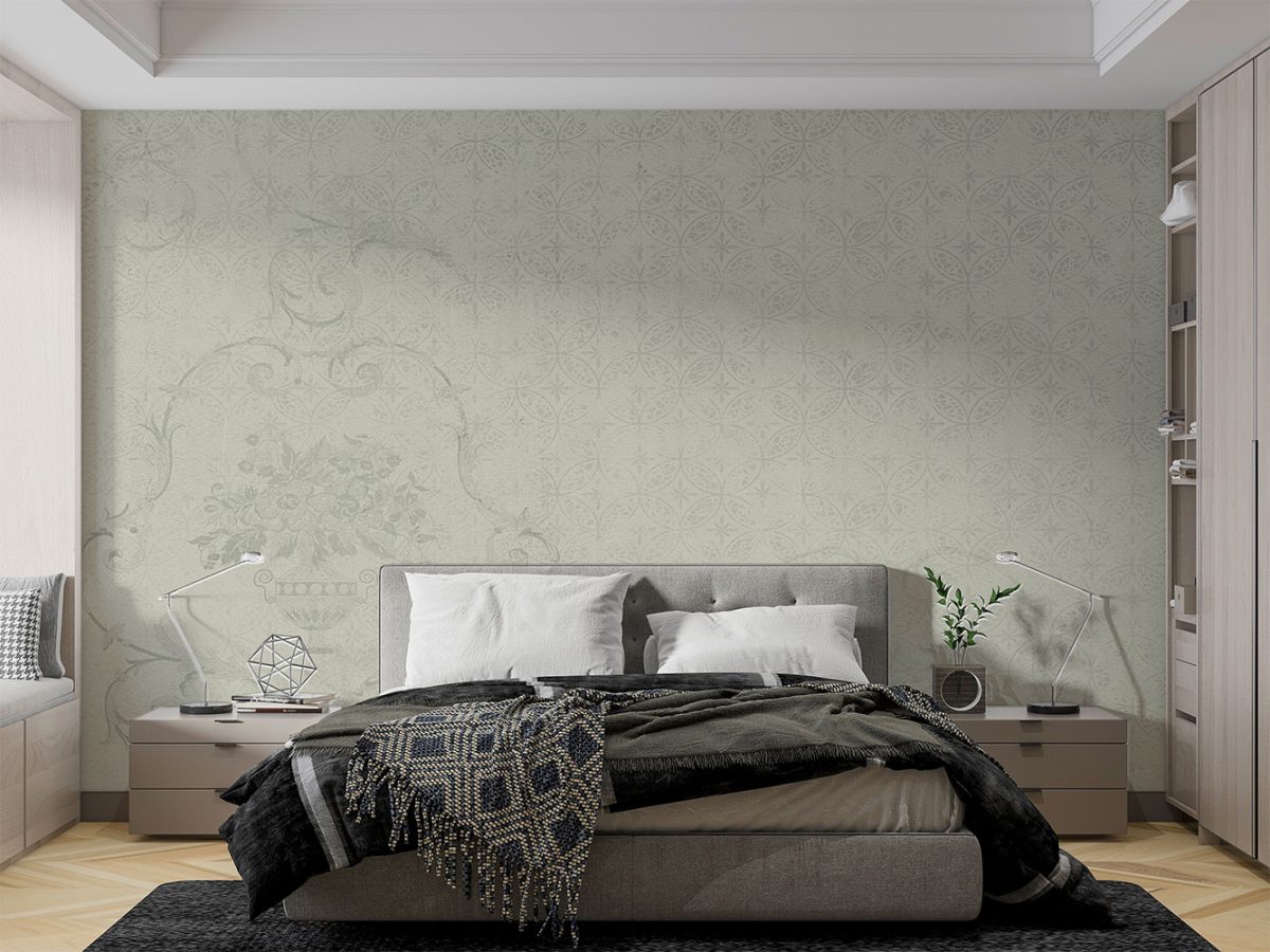 کاغذ دیواری اتاق خواب طرح گل داماسک W10072500