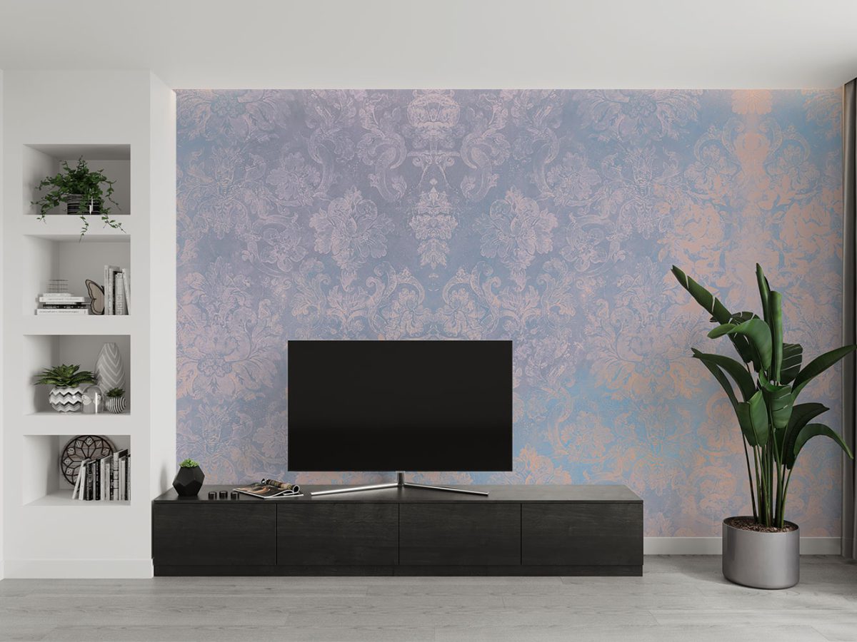 کاغذ دیواری داماسک W12213200 پشت تلویزیون