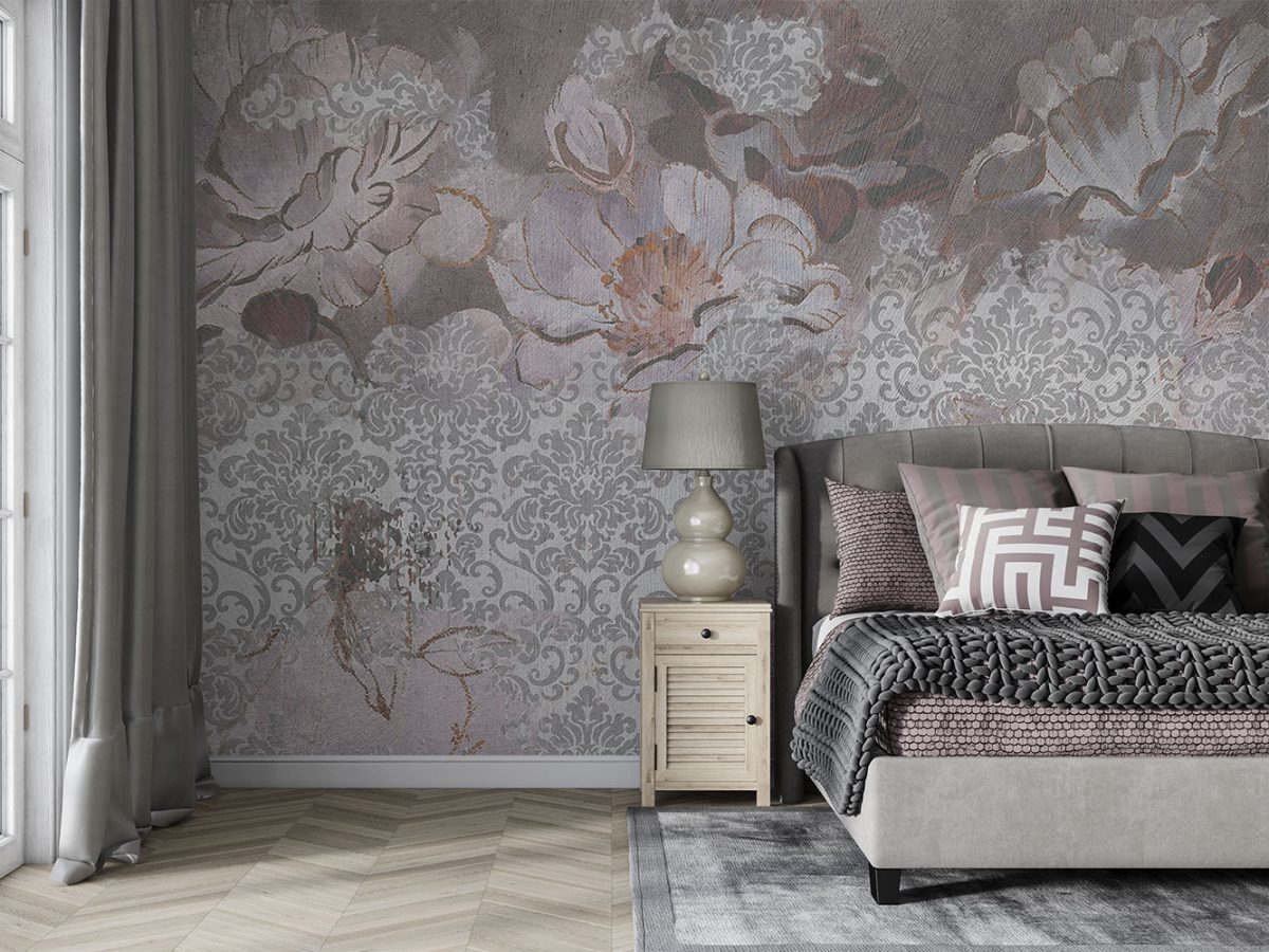 کاغذ دیواری لاکچری گل W12217600 برای اتاق خواب