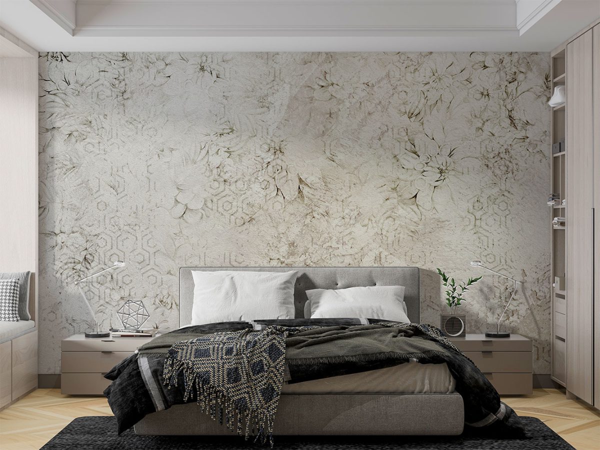 کاغذ دیواری طرح گل کلاسیک W13014000 برای اتاق خواب
