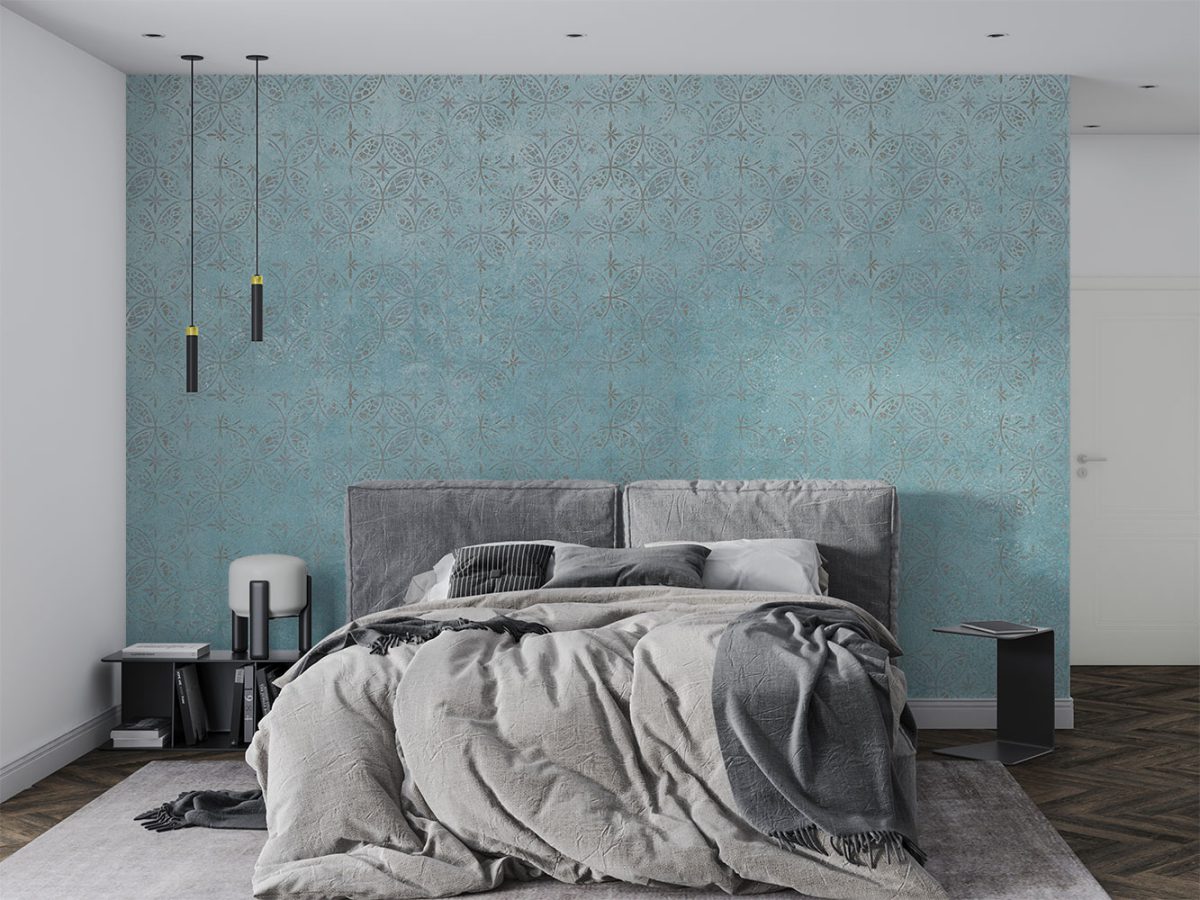کاغذ دیواری طرح پتینه و هندسی W13014500 برای اتاق خواب