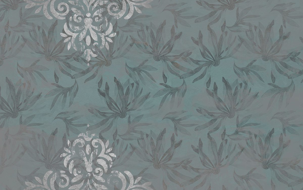 کاغذ دیواری طرح گل داماس و برگ W13015200