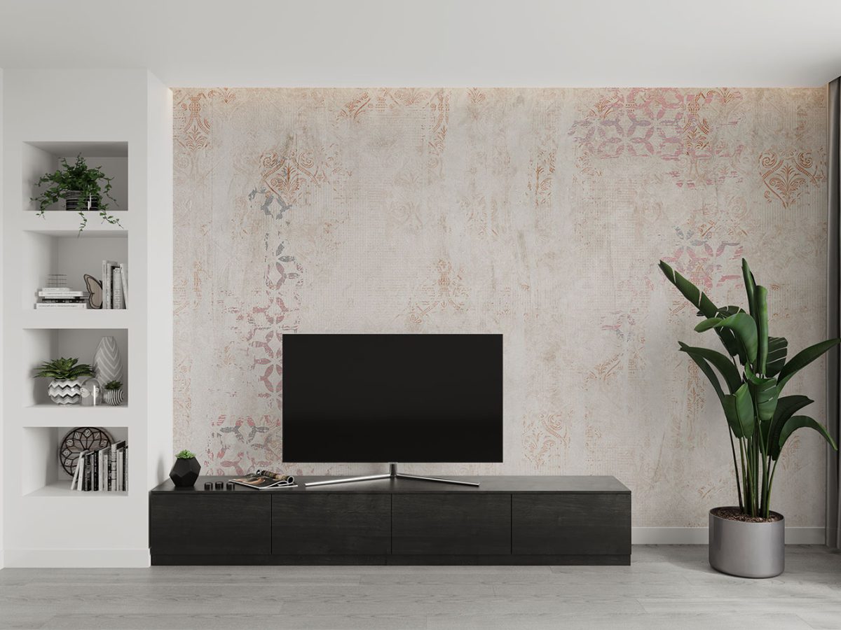 کاغذ دیواری طرح پتینه W13015900 برای پشت تلویزیون