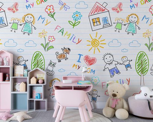 پوستر دیواری اتاق کودک نقاشی W10115100