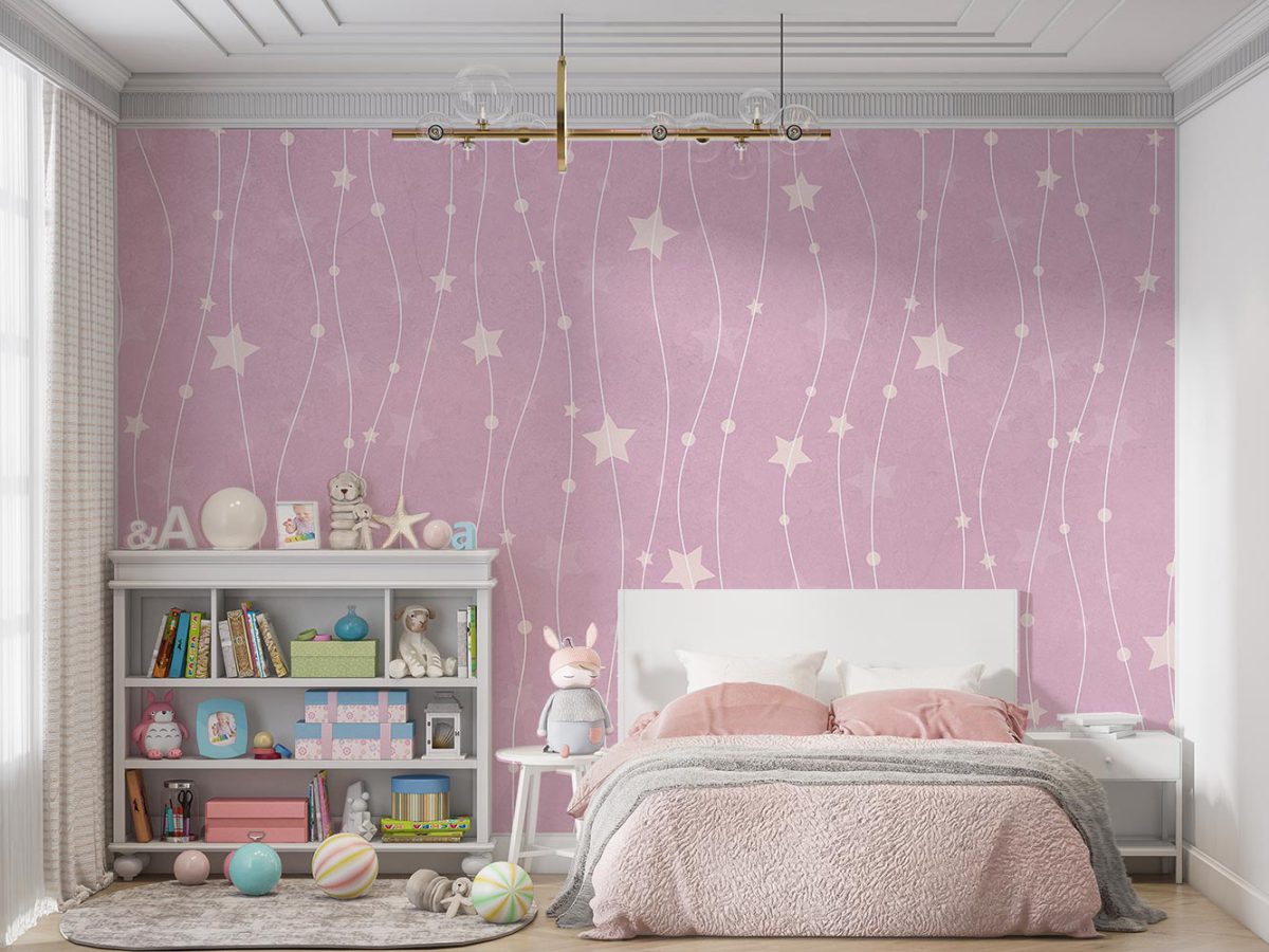 کاغذ دیواری اتاق کودک طرح ستاره ای W10117700