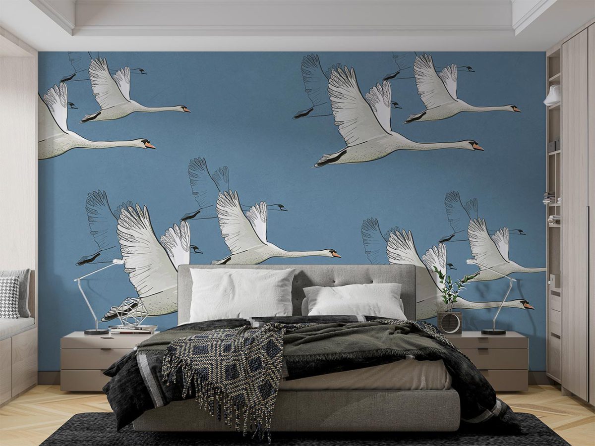 کاغذ دیواری اتاق خواب طرح پرنده W10118200