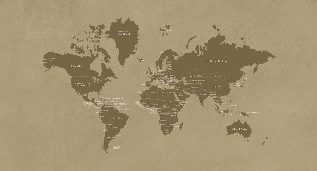 پوستر دیواری نقشه جهان کلاسیک W10126500
