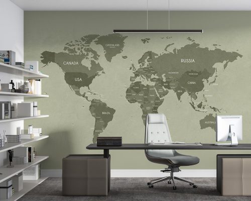 پوستر دیواری طرح نقشه جهان W10126600