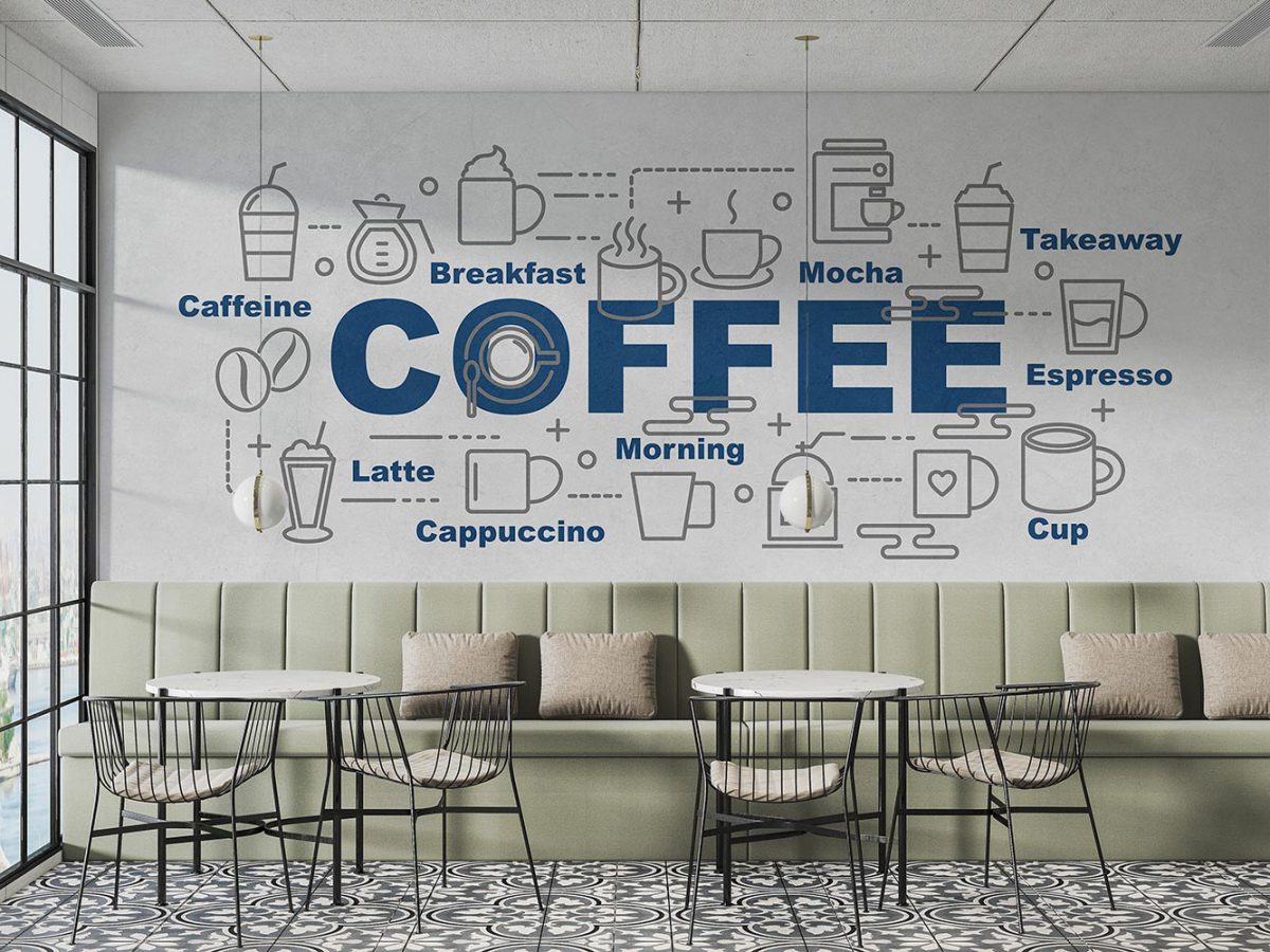 پوستر دیواری کافی شاپ کافه W10127500