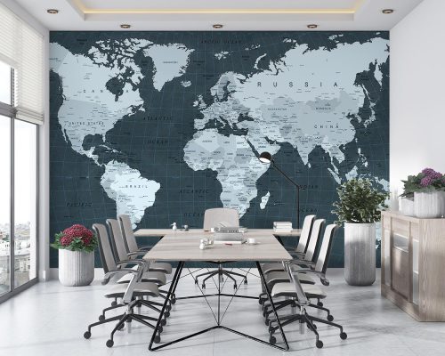 پوستر دیواری نقشه جهان و کشور ها W10128400