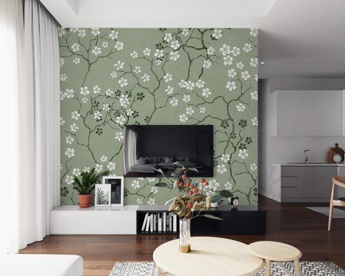کاغذ دیواری طرح گل و شاخه W10128900